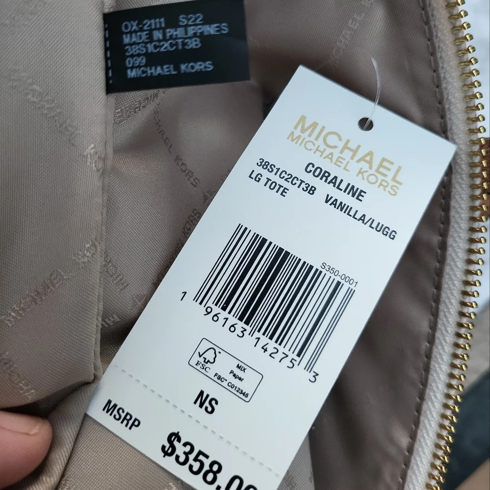 🔥SOLD🔥🌺Michael Kors🌺 CORALINE Large Logo and Leather Tote Bag & Wallet - Picture 10 of 16